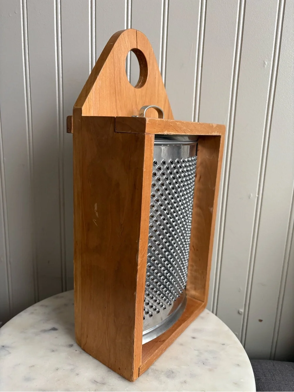 Vintage Italian Wooden Box Parmesan Cheese Grater VTG Retro Rustic Primitive - Picture 3 of 12